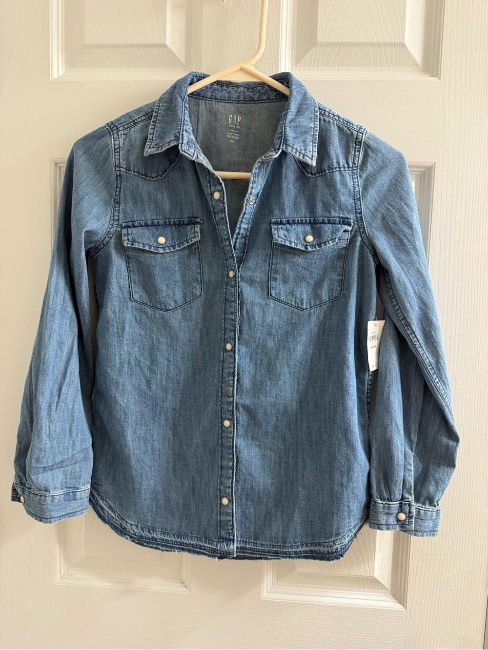 GAP Kids Light Blue Denim Shirt with Tag Large L